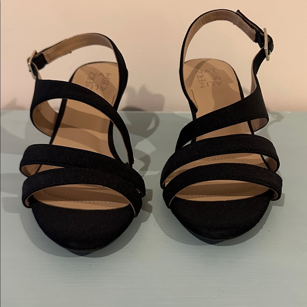 Naturalizer Black Multi-Strap Slingback Heels - image 5